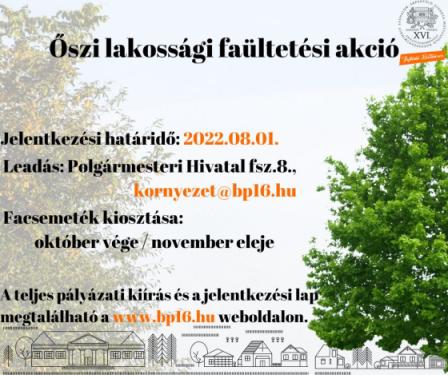 Őszi lakossági faültetési akció