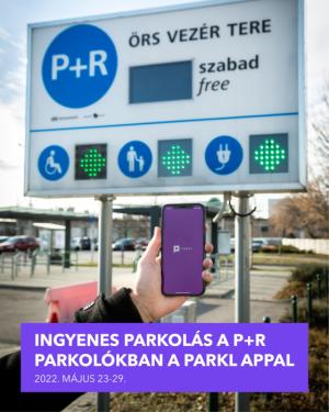 Örs vezér tere P+R parkoló táblája