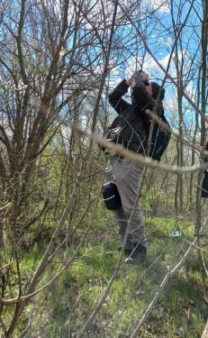 A Madártani Egyesület munkatársai is csatlakoztak a területbejáráshoz.