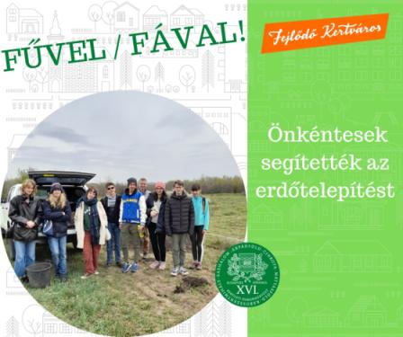 Önkéntesek segítettek az erdőtelepítésben.