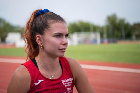 Rapai Fanni edzés előtt.