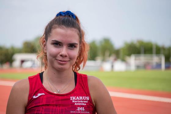 Rapai Fanni edzés előtt.