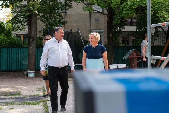 Kovács Péter polgármester és Simon Marian a bejáráson