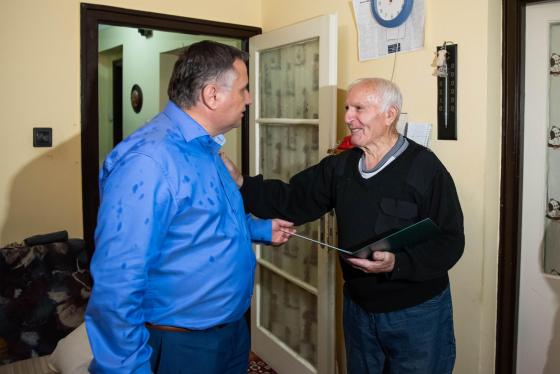 Szebegyinszki István köszöntése 95. születésnapja alkalmából