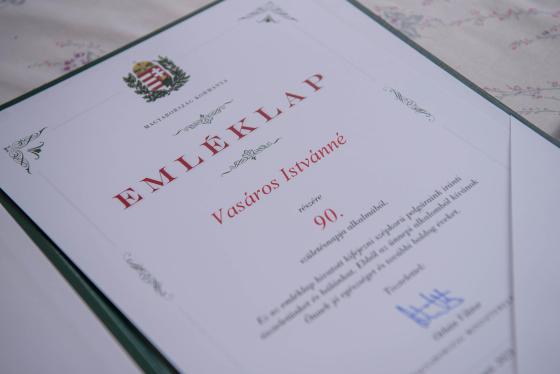 90 éves lett Vasáros Istvánné Piroska néni