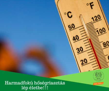 Harmadfokú hőségriasztás