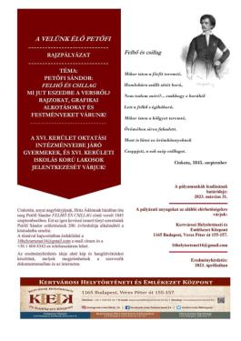 Rajpályázat "A velünk élő Petőfi" címmel