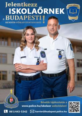 iskolaőrök jelentkezését várja a Budapesti Rendőr-főkapitányság