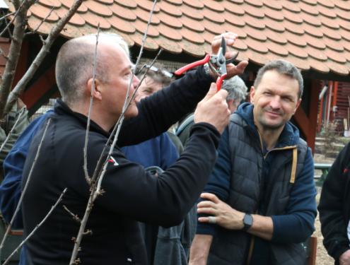 Ádám Attila István főkertész elmondja a metszőolló helyes használatát elméletben.