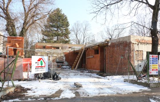 Az épülő Vívó utcai bölcsőde.