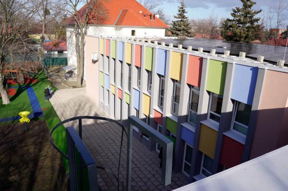 Az új, szigetelt külső homlokzat