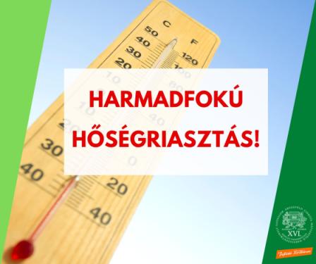 Harmadfokú hőségriasztás