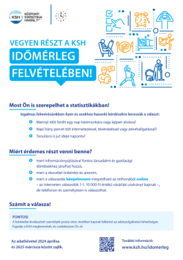 VEGYEN RÉSZT A KSH IDŐMÉRLEG FELVÉTELÉBEN!