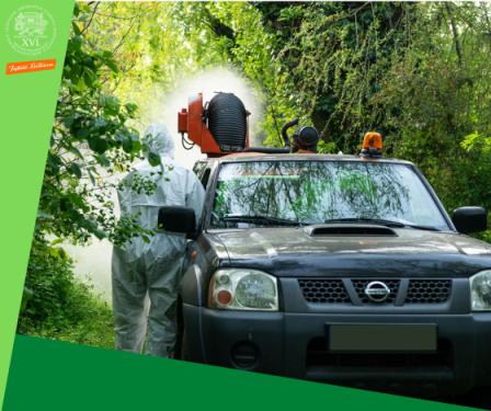 Szúnyoggyérítés a Szitakötő-parkban.