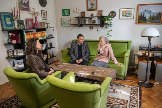 Kovács Péter beszélget Irma nénivel