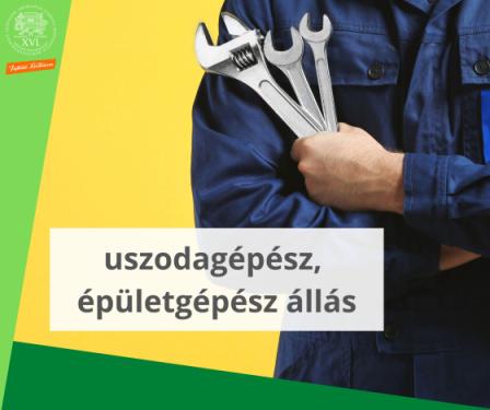 A kreatívon található szöveg: uszodagépész, épületgépész állás