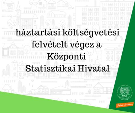 a kreatívon olvasható szöveg: háztartási költségvetési felvételt végez a Központi Statisztikai Hivatal