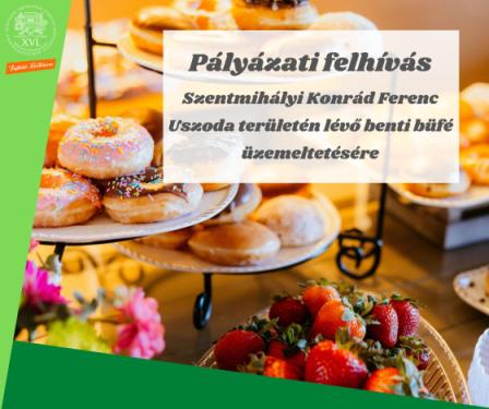 Pályázati felhívás Szentmihályi Konrád Ferenc Uszoda területén lévő benti büfé üzemeltetésére