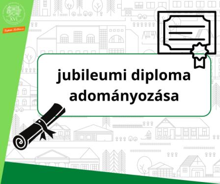 jubileumi diploma adományozása