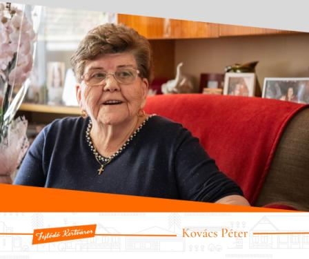 Molnár Ottónét köszönti Kovács Péter polgármester kilencvenedik születésnapja alkalmából