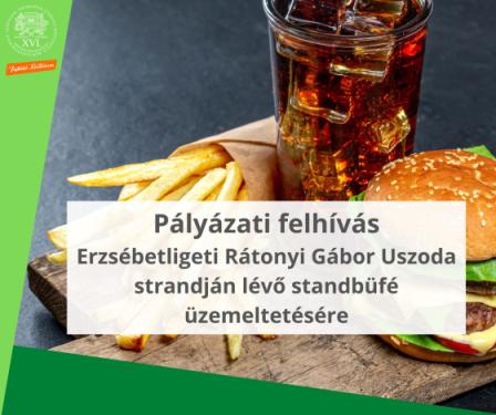 Pályázati felhívás Erzsébetligeti Rátonyi Gábor Uszoda strandján lévő standbüfé üzemeltetésére