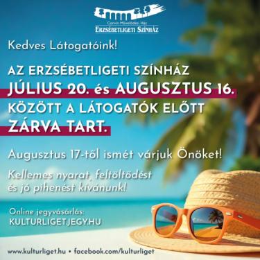 plakát a színház nyári szünetéről
