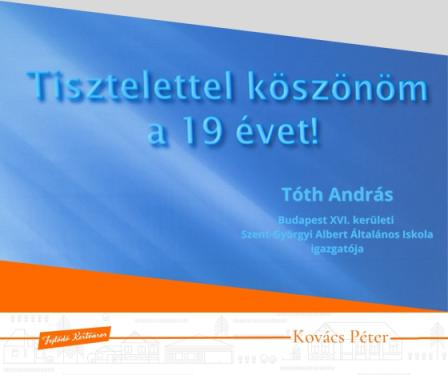 Tóth András nyugdíjba vonulása