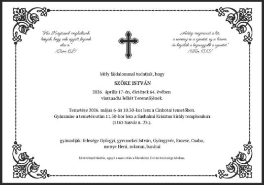 gyászjelentés