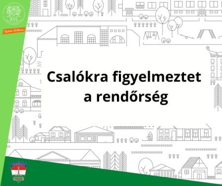 csalókra figyelmeztet a rendőrség
