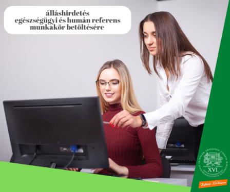 álláshirdetés egészségügyi és humán referens munkakör betöltésére
