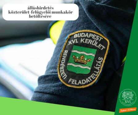 álláshirdetés közterület-felügyelői munkakör betöltésére