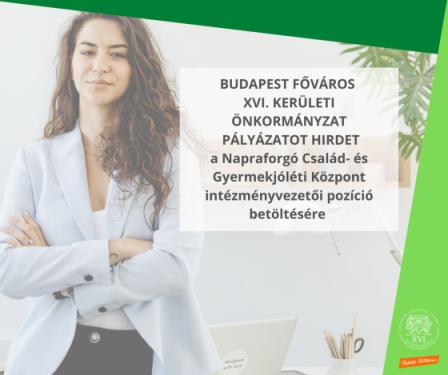 Pályázat intézményvezetői munkakör betöltésére