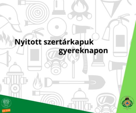 A kreatívon olvasható szöveg: nyitott szertárkapuk gyereknapon