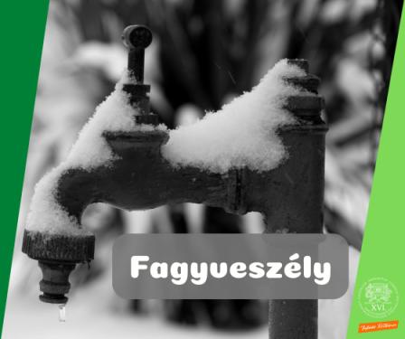 fagyveszély - egy kültéri vízcsap behavazva
